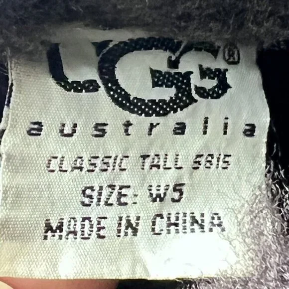 UGG Classic Women Size 5 Tall Shearling Winter Boots Choc Brown 5815 - Picture 12 of 12